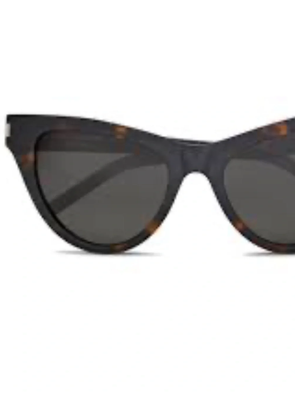 Saint Laurent Tortoiseshell Cat-Eye Sunglasses with Brown Lenses